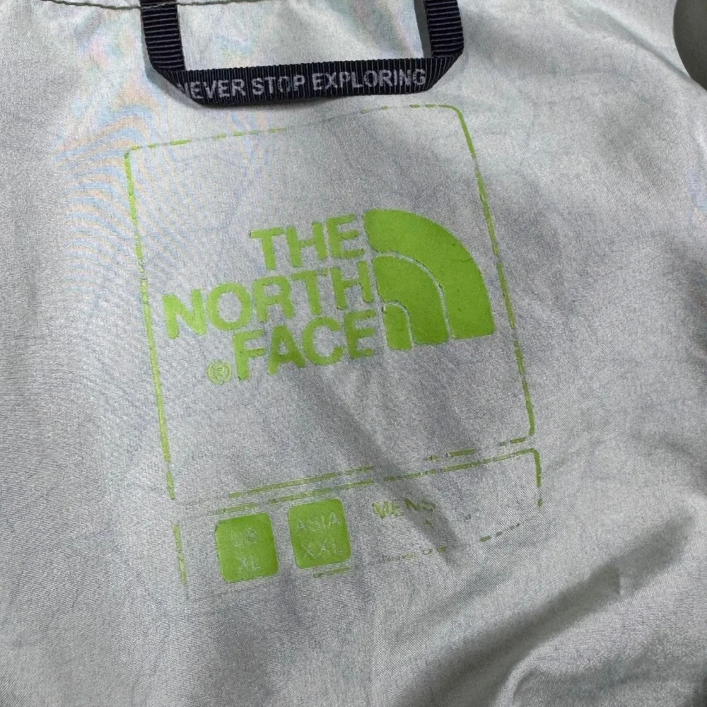 The North‎ Face Flyweight Windbreaker Jacket Mens XL Green Geometric Topo Hooded